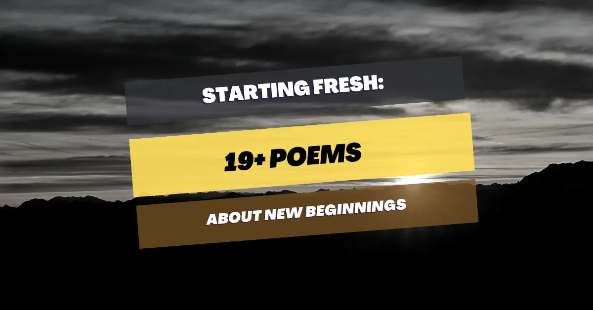 poems about new beginnings